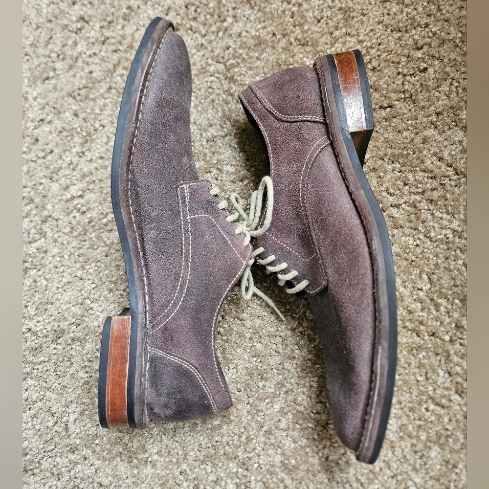 Cole Haan Men's Brown Suede Oxford Shoes, Size 10 M